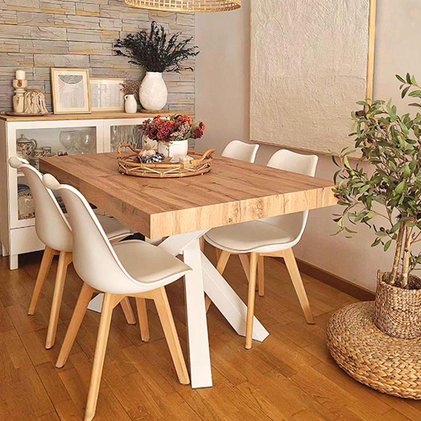 Matching the chairs to a rustic table