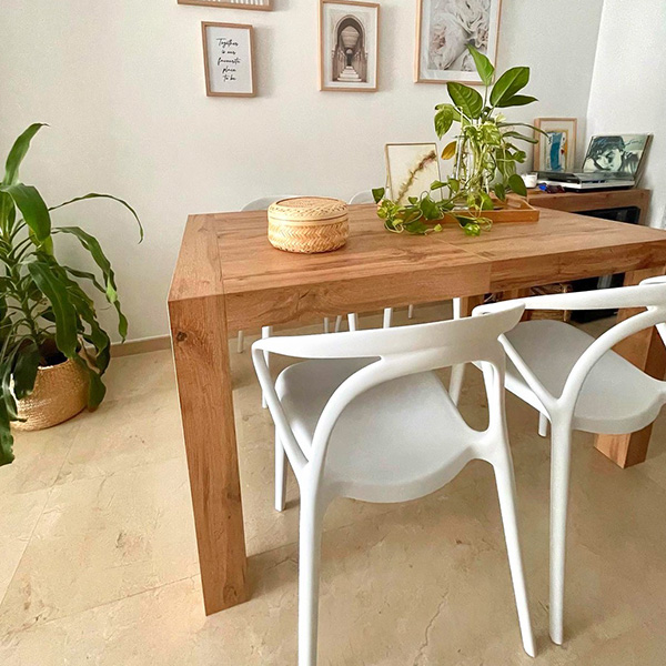 combinar sillas y mesa rustica