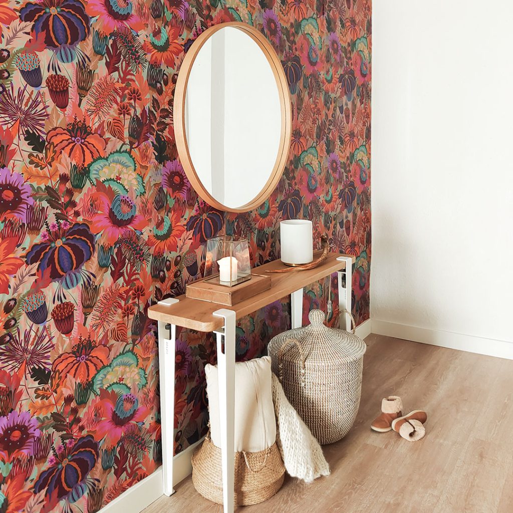 decorar pasillo con papel pintado