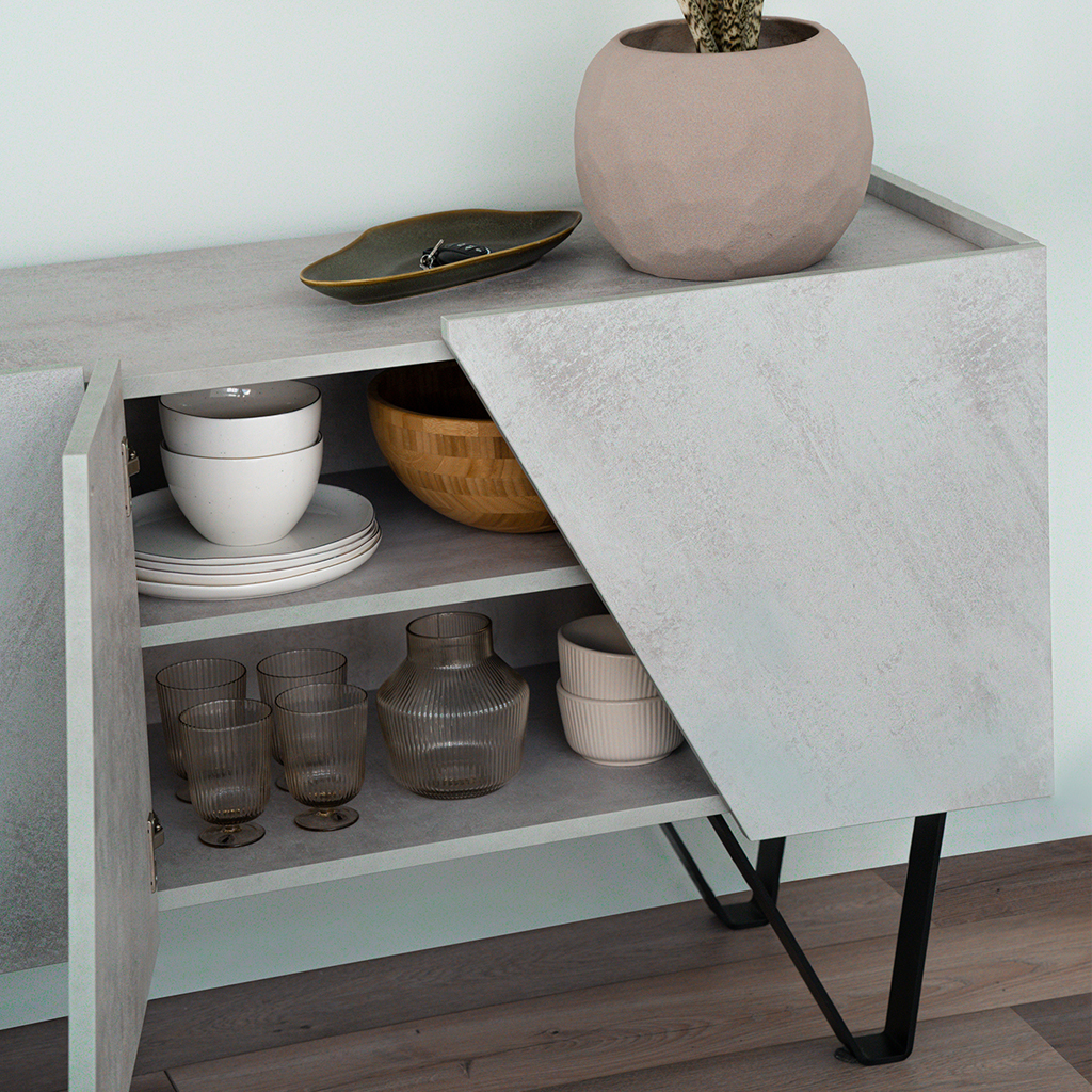 grey sideboard