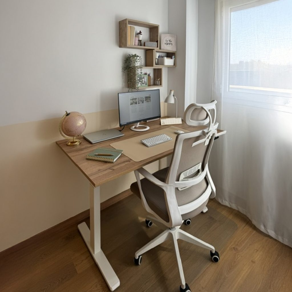 how to put a desk in a small bedroom