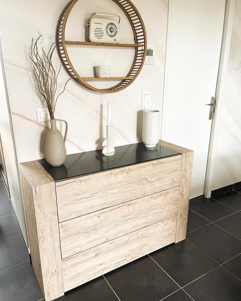 como decorar una comoda de madera