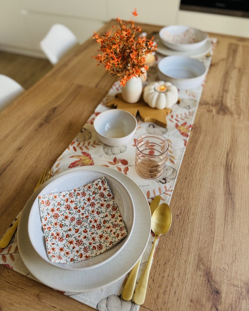 decoración para mesa de comedor