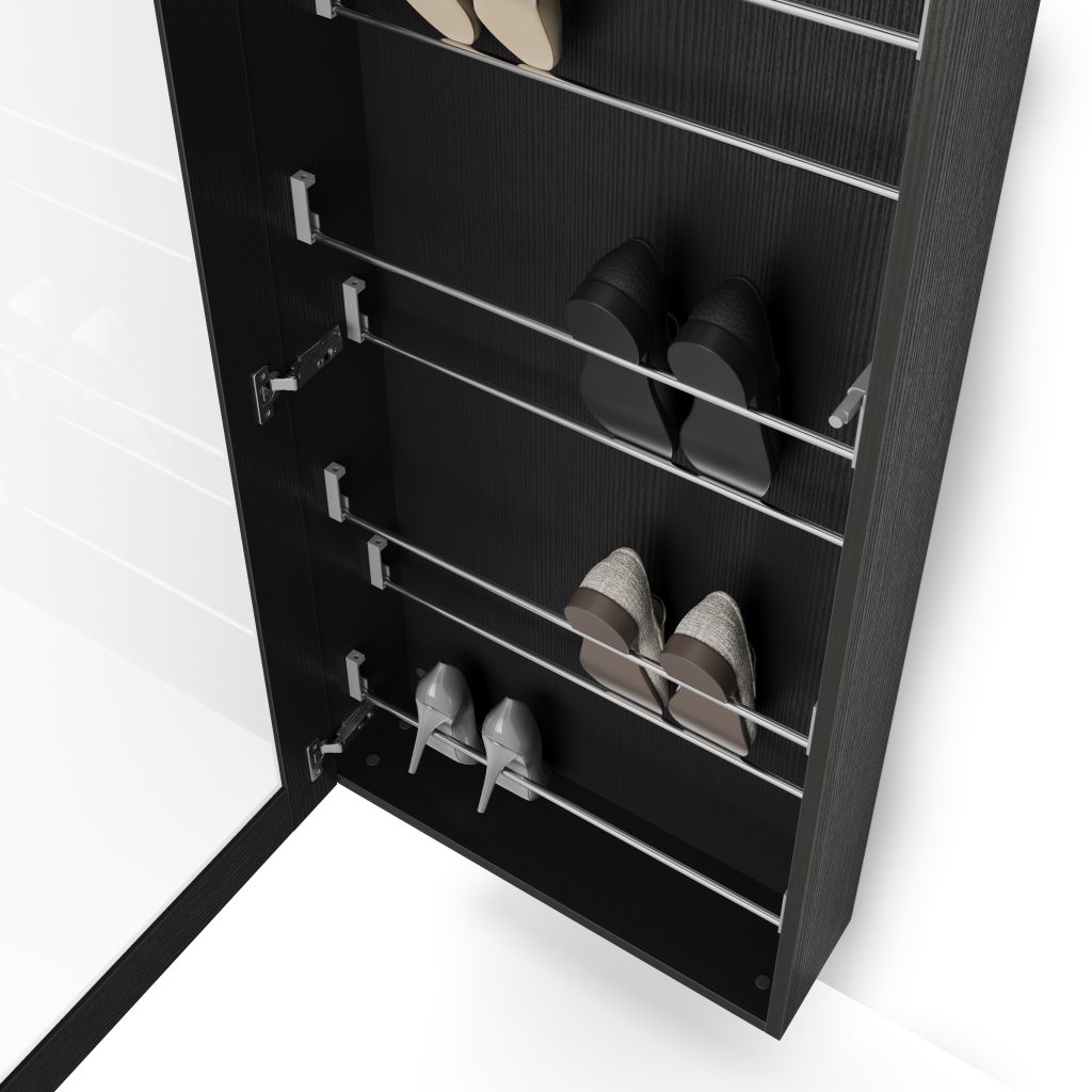 Scarpiera Rachele nero frassino Mobili Fiver