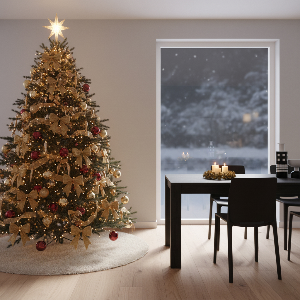 albero di natale dorato