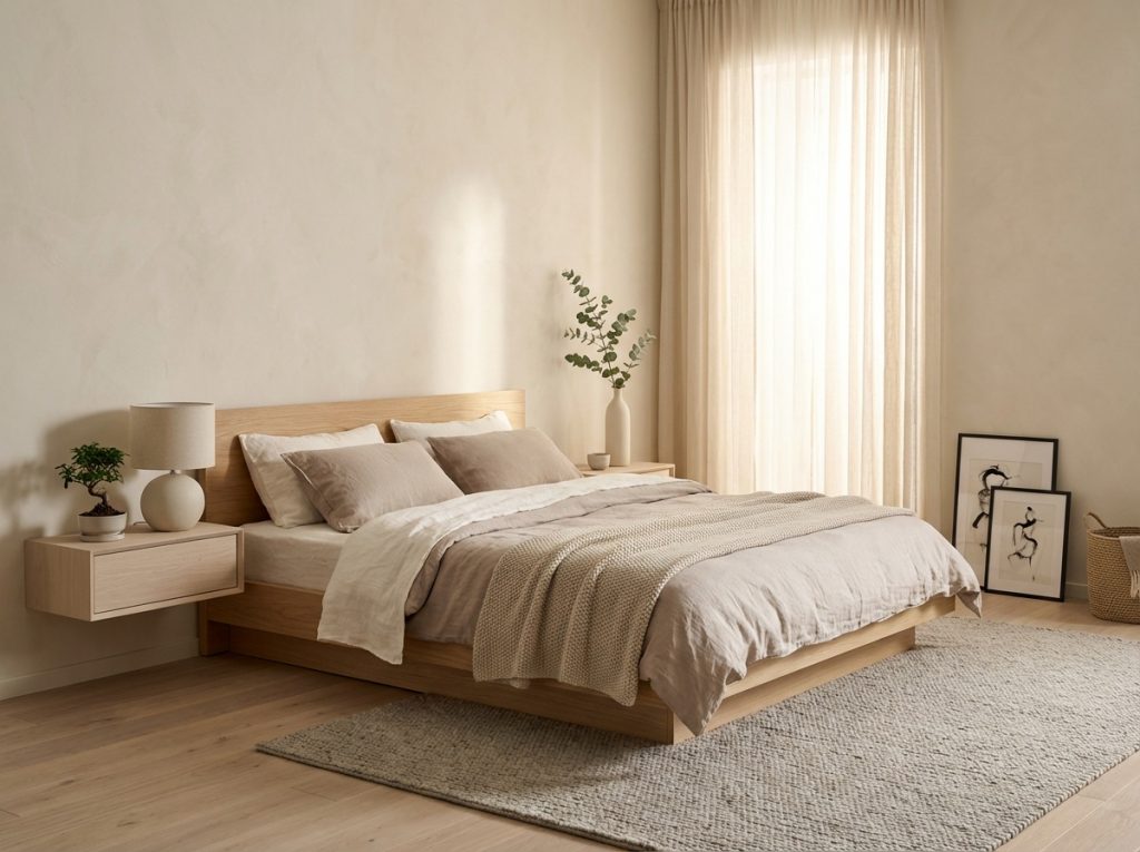 camera da letto japandi