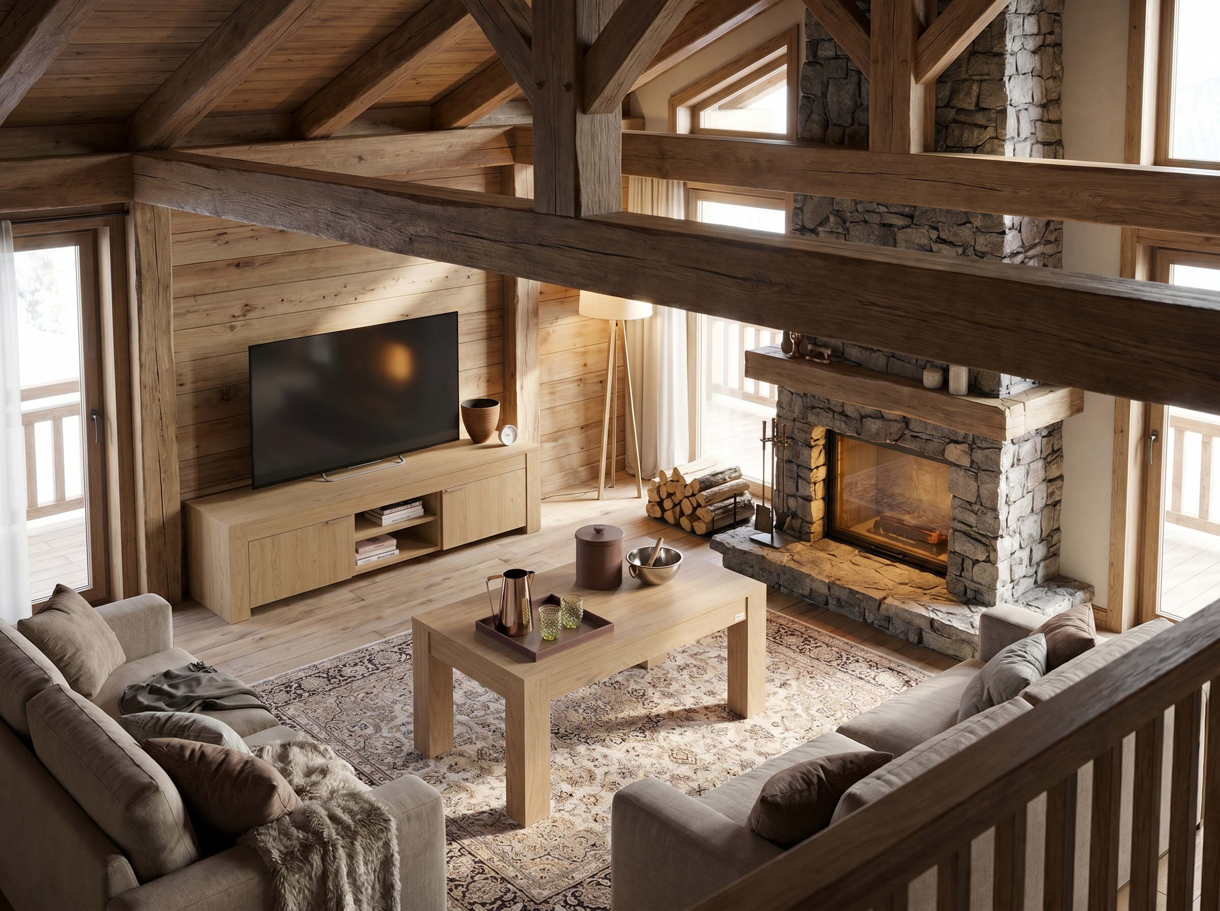 casa in montagna soggiorno