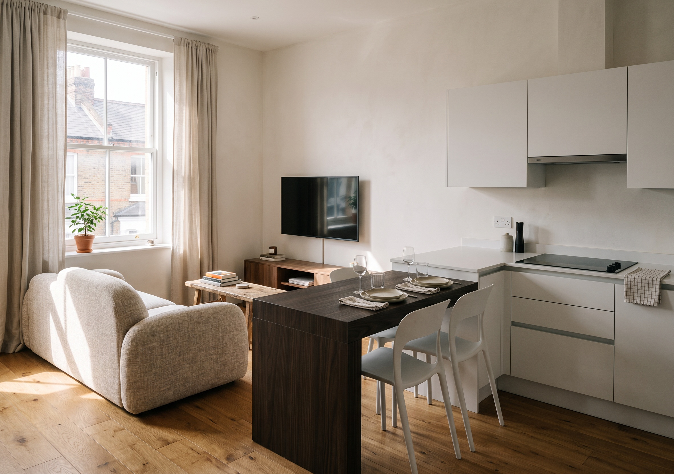 dining table near the kitchen