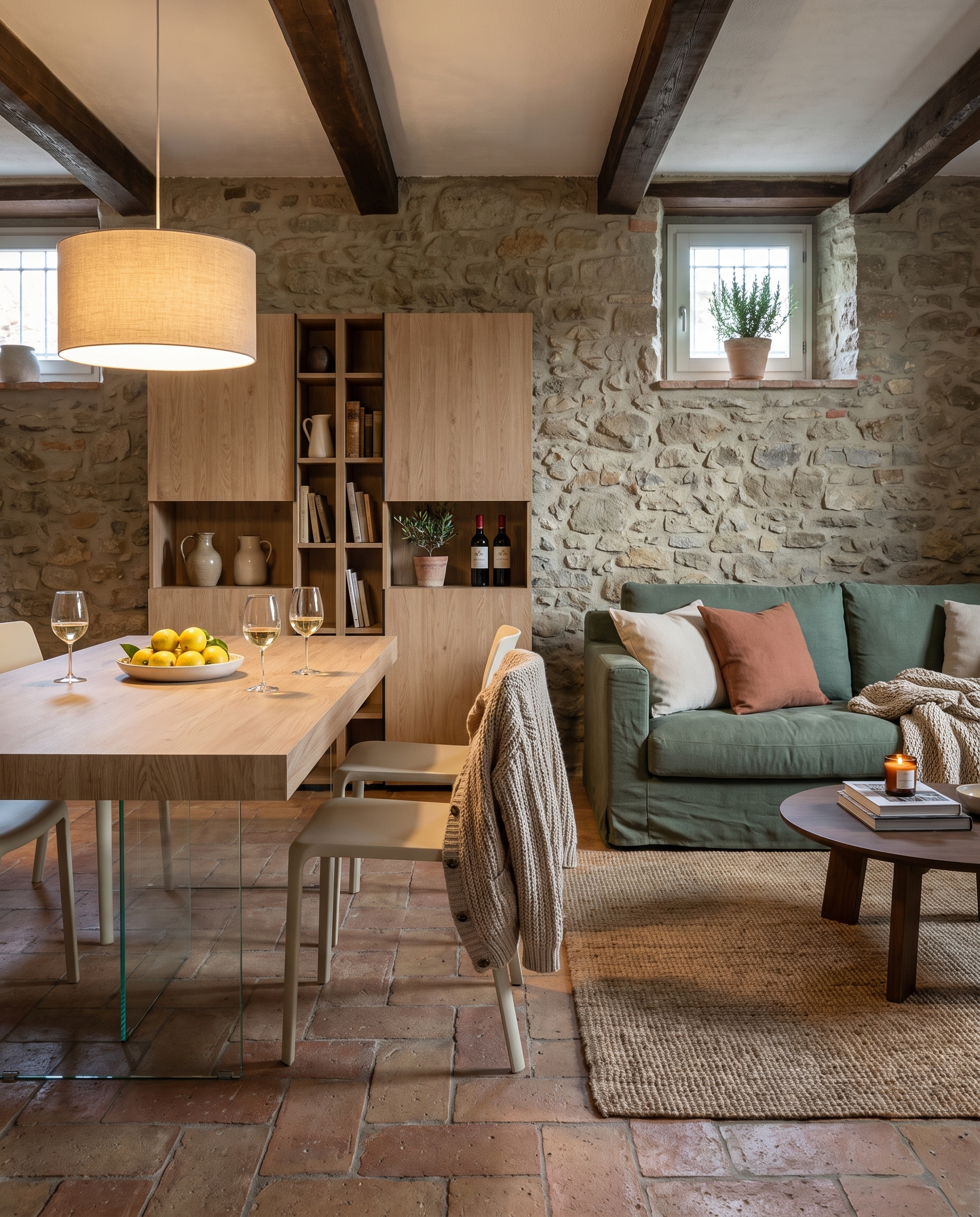 rustic style basement