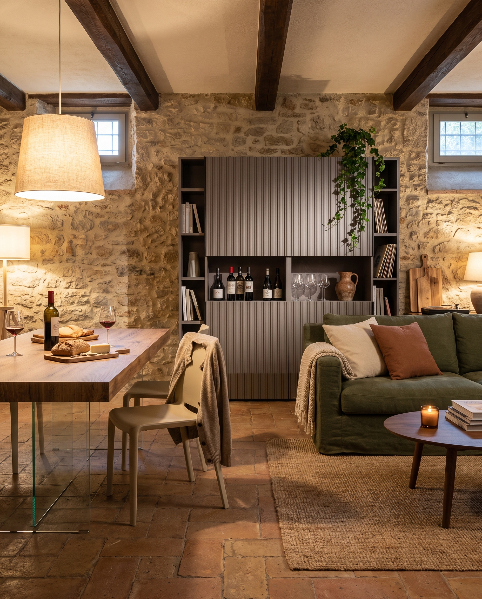 industrial style basement