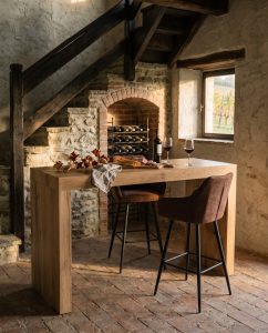 furnishing an open under stairs space